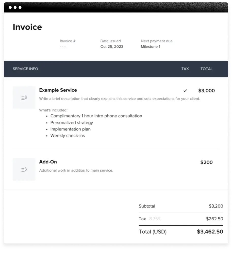 HoneyBook invoice HoneyBook: best invoicing software for creative freelancers