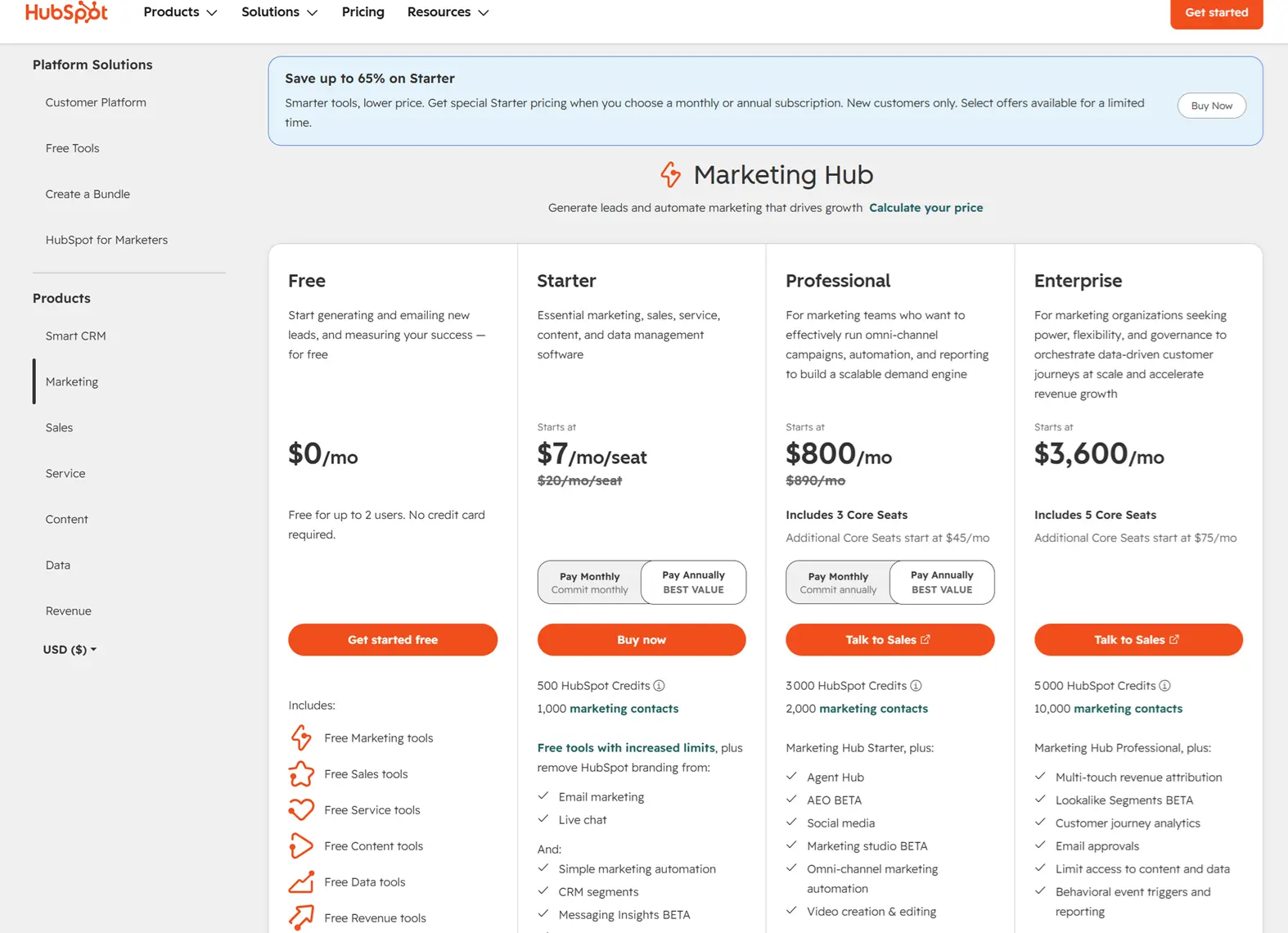 Hubspot pricing HubSpot: best for free lead capture