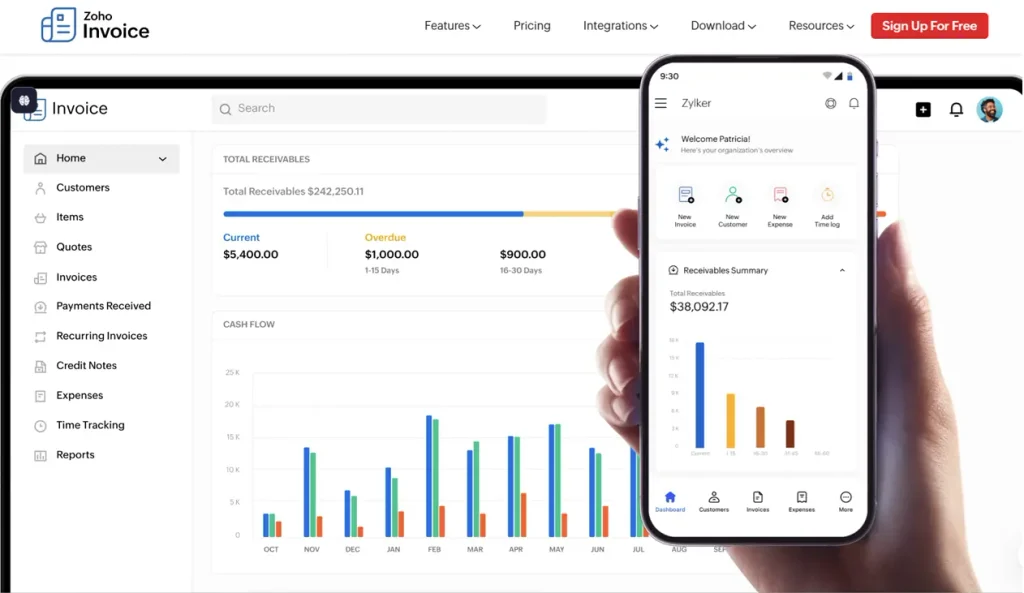 Zoho invoice (1) Zoho Invoice: best free invoicing app for the self-employed