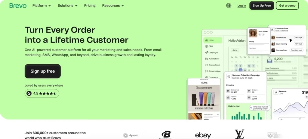 Brevo Best budget CRM with marketing automation