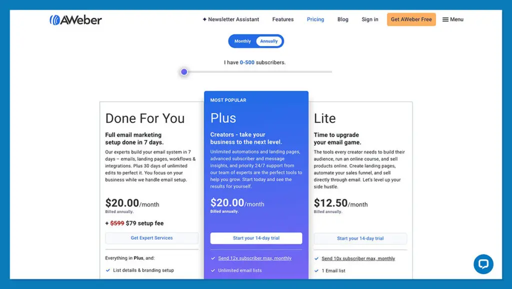 aweber-pricing