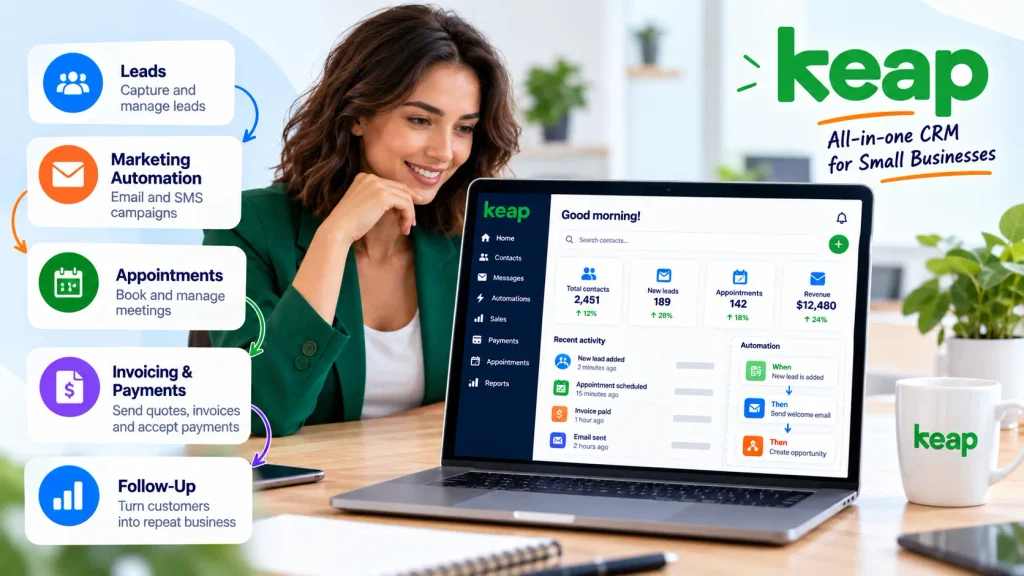 Keap CRM for small business Keap CRM for small businesses with sales and marketing automation